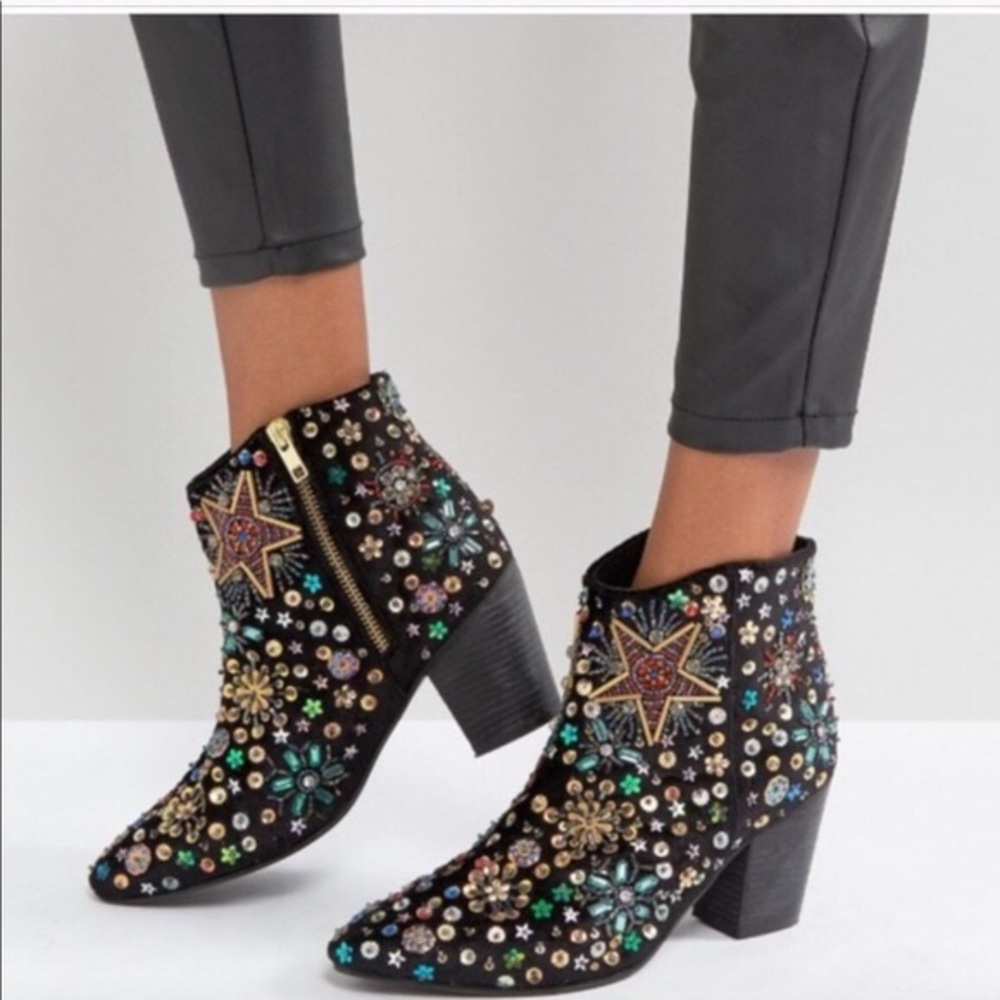 Free People Night Out Sequin Booties